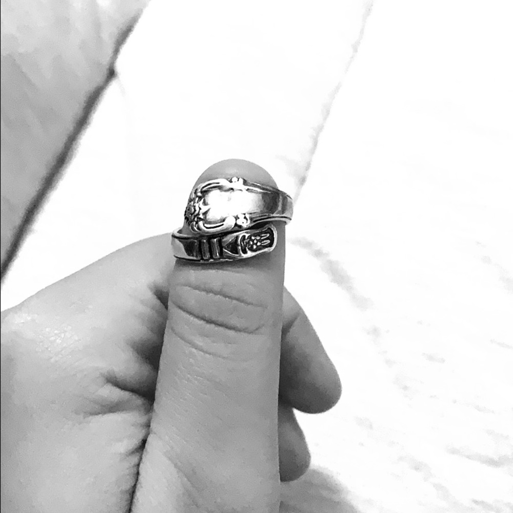 Sterling silver spoon ring
